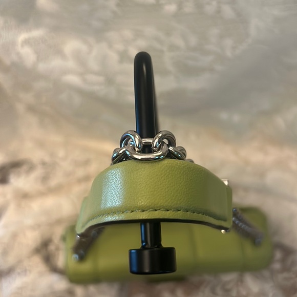 Michael Kors Soho Leather Quilted Chain Shoulder Bag in Lime Green - Picture 8 of 16